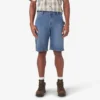 Shorts utilitaires en denim, 28 cm