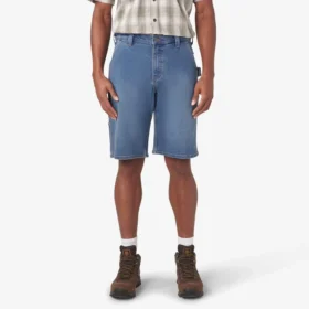 Shorts utilitaires en denim, 28 cm