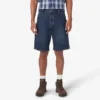 Shorts utilitaires en denim, 28 cm