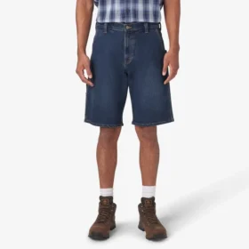 Shorts utilitaires en denim, 28 cm