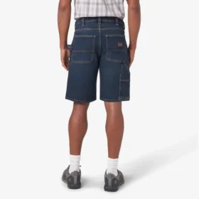 Shorts utilitaires en denim, 28 cm