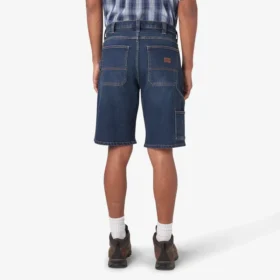 Shorts utilitaires en denim, 28 cm