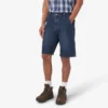 Shorts utilitaires en denim, 28 cm