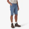 Shorts utilitaires en denim, 28 cm