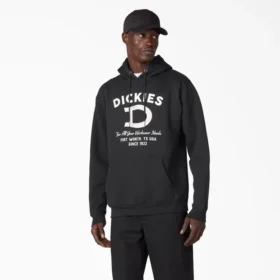 Sweat à capuche avec col en V et motif vieilli