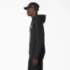 Sweat à capuche avec col en V et motif vieilli
