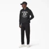Sweat à capuche avec col en V et motif vieilli