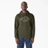 Sweat à capuche camouflage hydrofuge avec logo