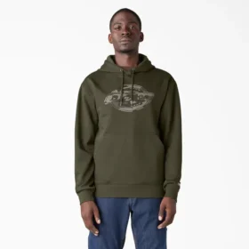 Sweat à capuche camouflage hydrofuge avec logo