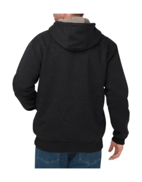 Sweat à capuche en polaire doublé en sherpa
