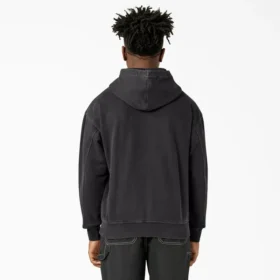 Sweat à capuche teint en pièce