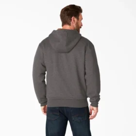 Sweat à capuche zippé intégral doublé de polaire à poils longs