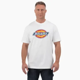 T-shirt à manches courtes avec logo graphique tricolore