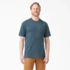 T-shirt à manches courtes et poche en jersey épais chiné