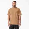 T-shirt à manches courtes et poche en jersey épais chiné