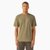 T-shirt à manches courtes et poche en jersey épais chiné