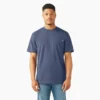T-shirt à manches courtes et poche en jersey épais chiné