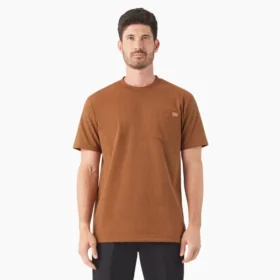 T-shirt à manches courtes et poche en jersey épais chiné