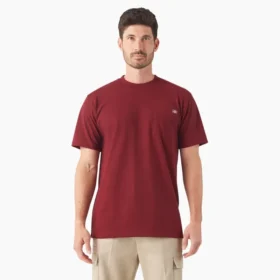 T-shirt à manches courtes et poche en jersey épais chiné