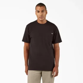 T-shirt à manches courtes et poche en jersey épais chiné