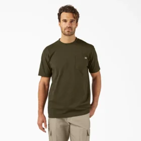 T-shirt à manches courtes et poche en jersey épais chiné