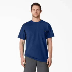 T-shirt à manches courtes et poche en jersey épais chiné