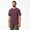 T-shirt à manches courtes et poche en jersey épais chiné