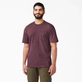 T-shirt à manches courtes et poche en jersey épais chiné