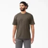 T-shirt à manches courtes et poche en jersey épais chiné