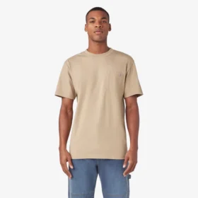 T-shirt à manches courtes et poche en jersey épais chiné