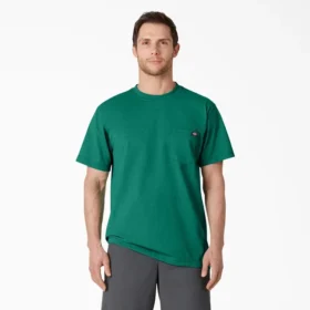 T-shirt à manches courtes et poche en jersey épais chiné