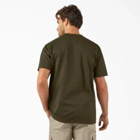 T-shirt à manches courtes et poche en jersey épais chiné