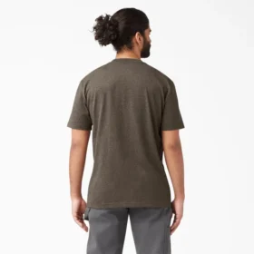 T-shirt à manches courtes et poche en jersey épais chiné
