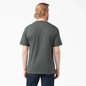 T-shirt à manches courtes et poche en jersey épais chiné