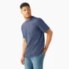 T-shirt à manches courtes et poche en jersey épais chiné