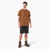 T-shirt à manches courtes et poche en jersey épais chiné
