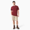 T-shirt à manches courtes et poche en jersey épais chiné