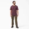 T-shirt à manches courtes et poche en jersey épais chiné