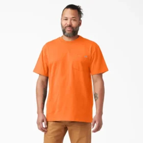 T-shirt à manches courtes et poche, épais, couleur fluo
