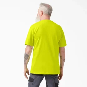T-shirt à manches courtes et poche, épais, couleur fluo