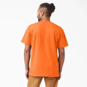 T-shirt à manches courtes et poche, épais, couleur fluo
