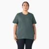 T-shirt à manches courtes et poches pour femmes, coupe large
