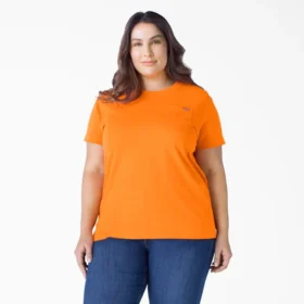 T-shirt à manches courtes et poches pour femmes, coupe large