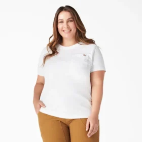 T-shirt à manches courtes et poches pour femmes, coupe large