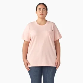 T-shirt à manches courtes et poches pour femmes, coupe large
