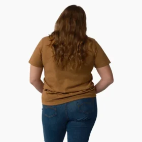T-shirt à manches courtes et poches pour femmes, coupe large
