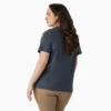 T-shirt à manches courtes et poches pour femmes, coupe large