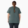 T-shirt à manches courtes et poches pour femmes, coupe large