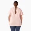 T-shirt à manches courtes et poches pour femmes, coupe large