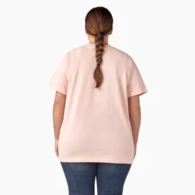 T-shirt à manches courtes et poches pour femmes, coupe large